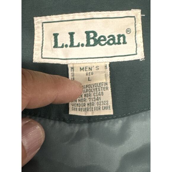 Vintage LL Bean Men's Thinsulate Thermal Insulation Parka L Green Chore Jacket - Picture 3 of 15